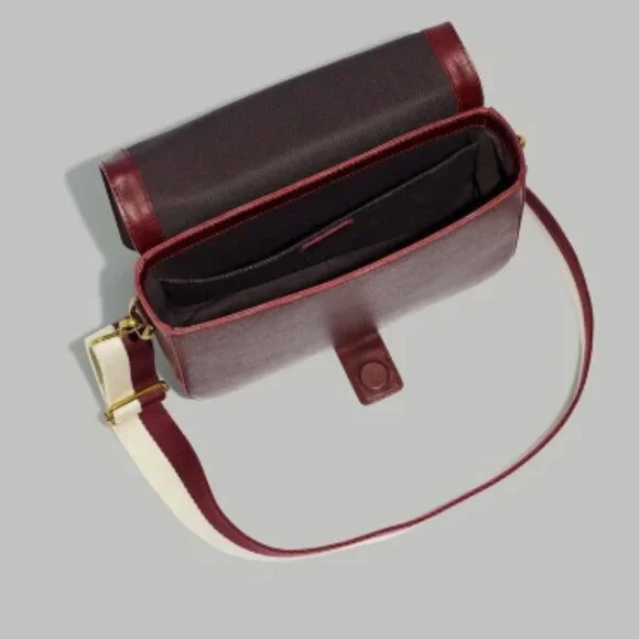 Madewell The Transport Flap Shoulder Bag in Maroon - Picture 3 of 3